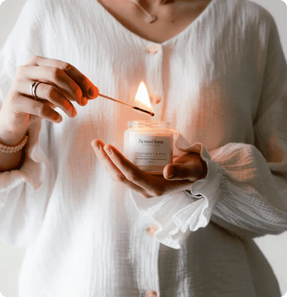 Lighting a candle