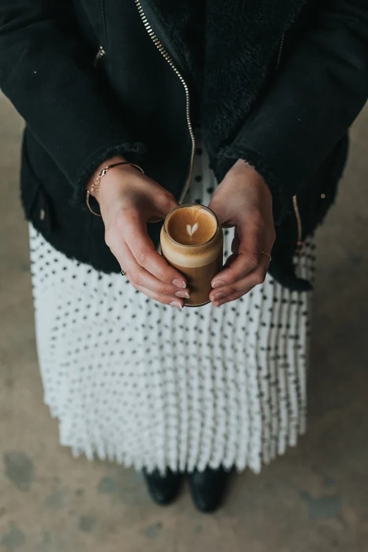 Holding a candle jar